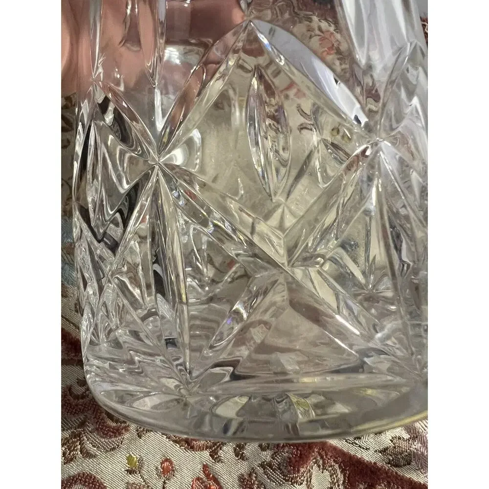 Crystal Clear Cut Glass Vase - Clear